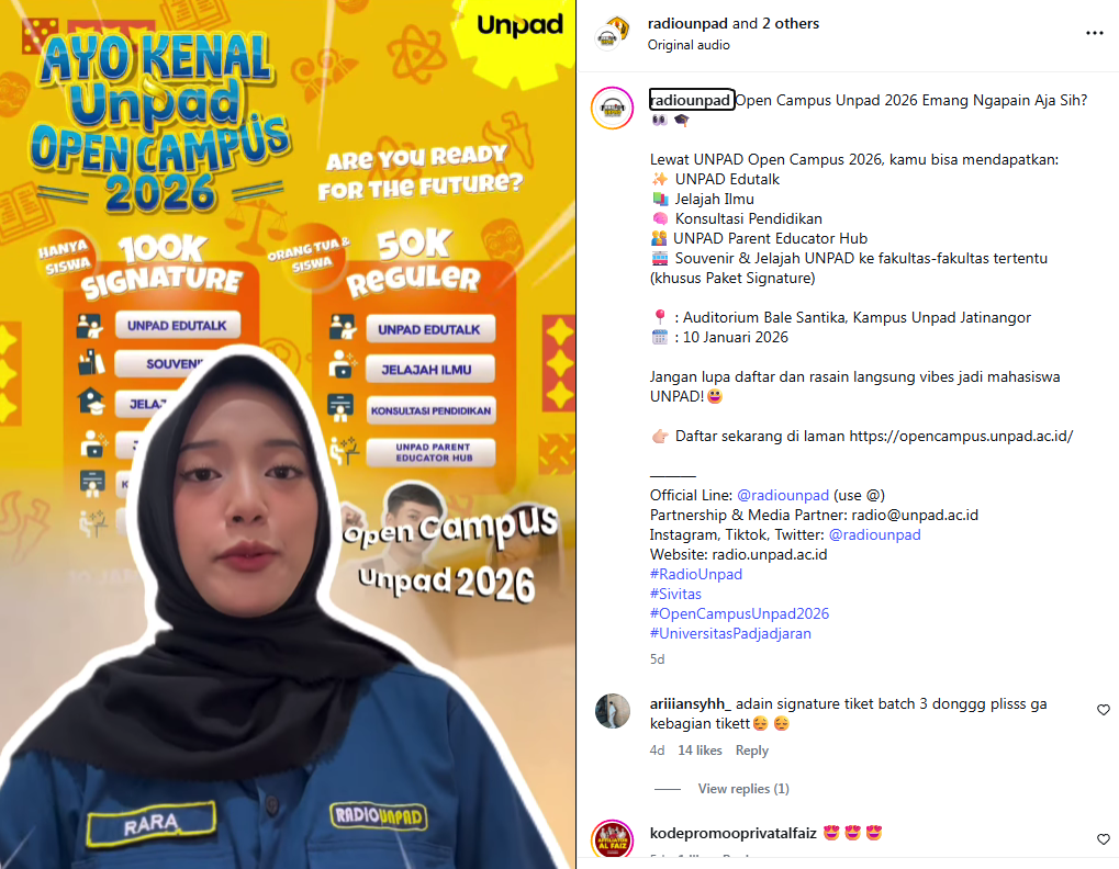OPEN KAMPUS UNPAD 2026