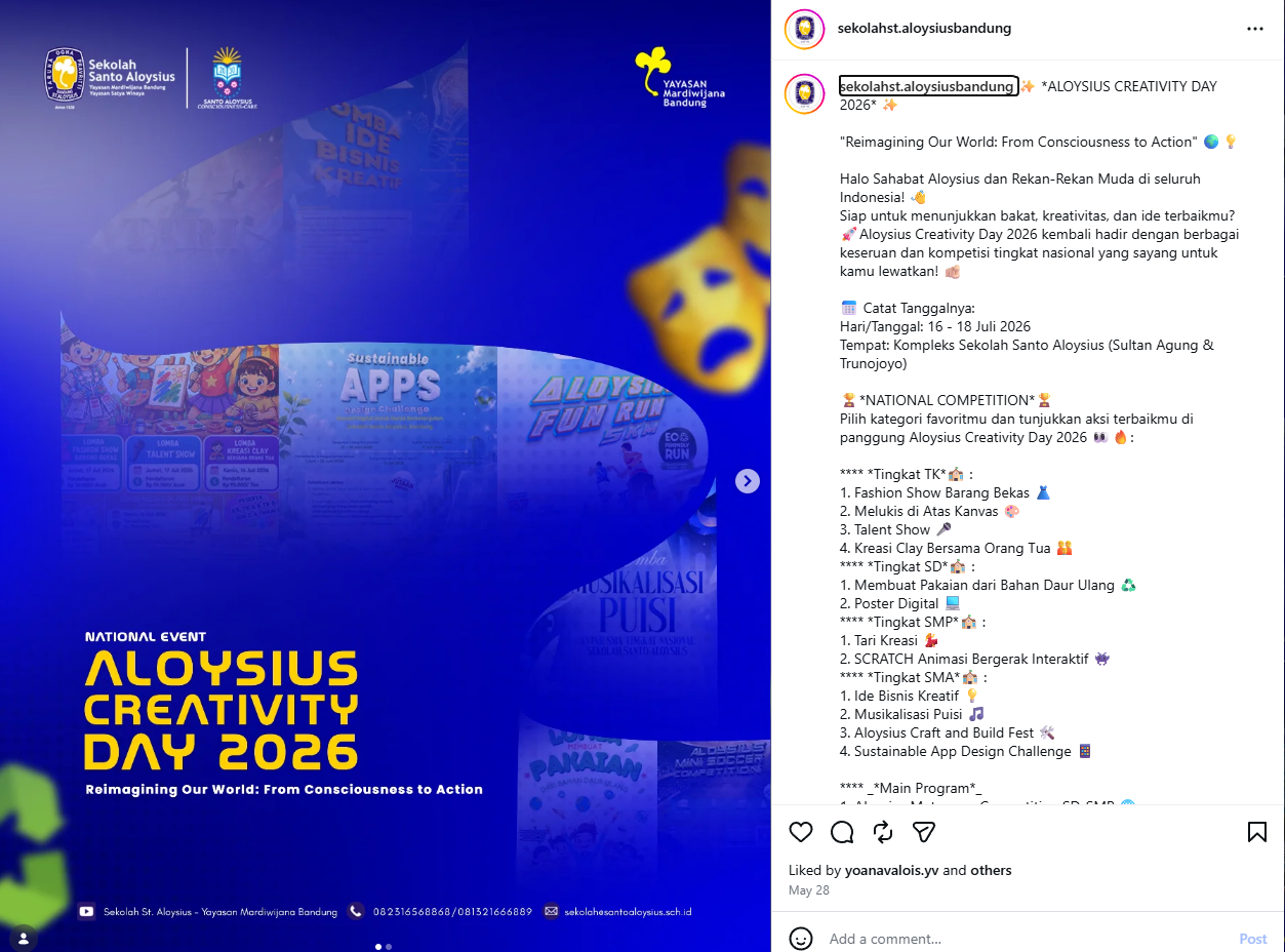 ALOYSIUS CREATIVE DAY 2026
